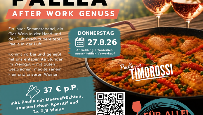 Wein & Paella Plakat