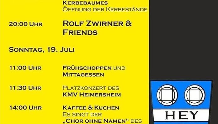 Programm Heimersheimer Kerb