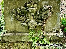 Pflanzen am Grabstein