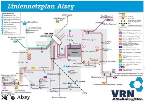 Liniennetzplan Alzey - Foto von Stadt Alzey/RNN